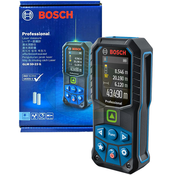 Máy đo khoảng cách tia laser xanh Bosch GLM 50-23 G có độ chính xác cao