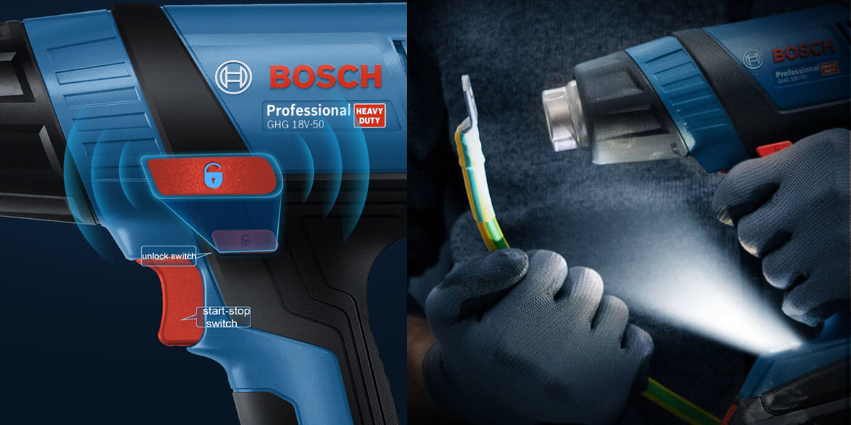 Máy thổi hơi nóng dùng pin Bosch GHG 18V-50 cho hiệu suất vượt trội trong mọi ứng dụng