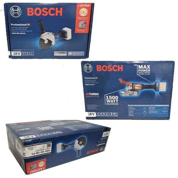 Ảnh hộp giấy máy mài Bosch GWS 18V-180 PC chụp thực tế