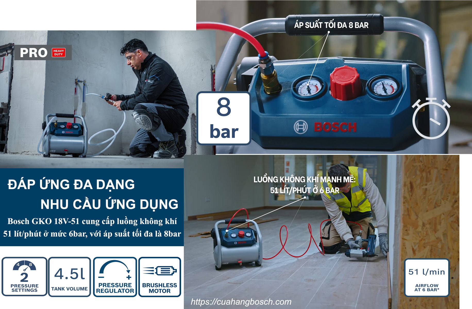 Bosch GKO 18V-51 cho hiệu suất thực thi vượt trội