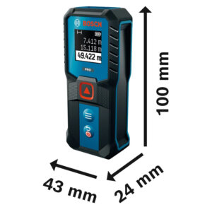 Kích thước thực tế dòng máy đo laser Bosch GLM 50-21